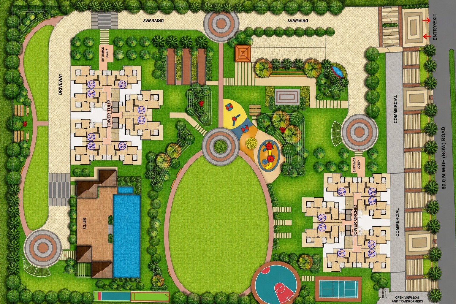 SKA Divya Towers Site Plan